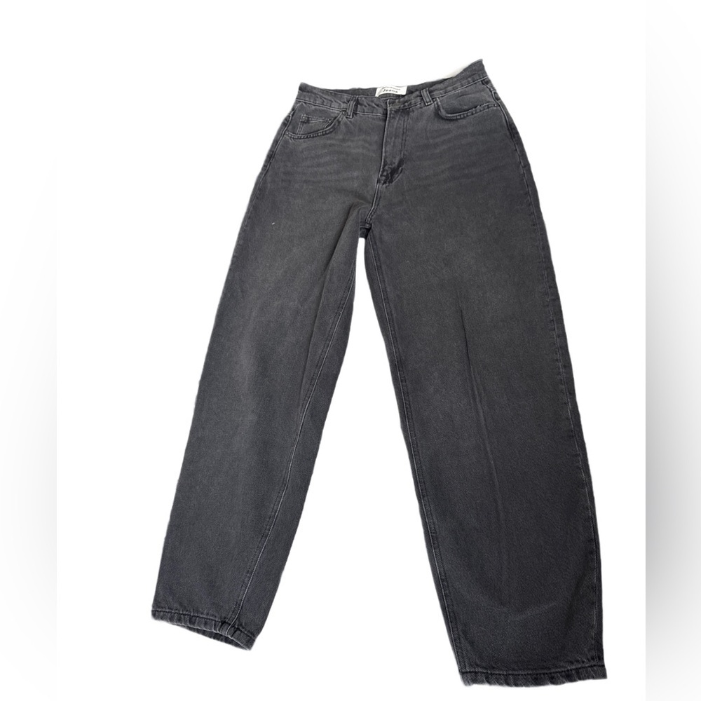 Reformation Jeans Cynthia High Rise Straight Leg Washed Black 28